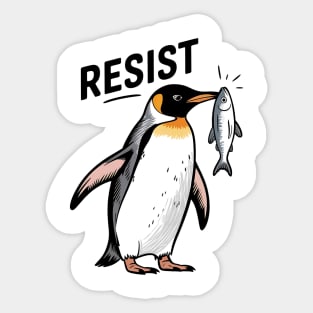 Resist-Penguin-Activism-Protest-Penguin-Art Sticker